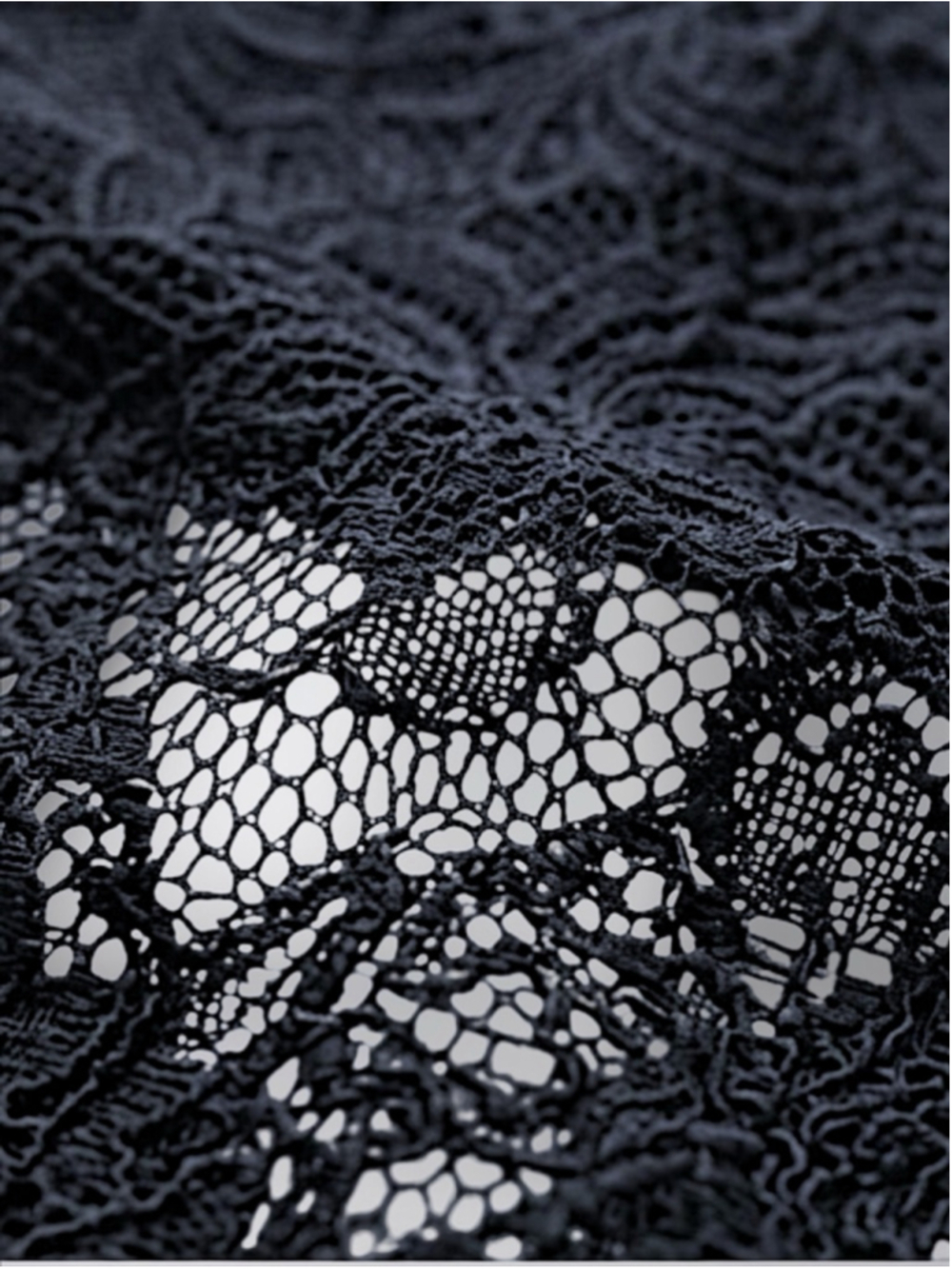 Little Mistress Black Lace Ruffle Midi Dress – Size 6 - Picture 10 of 14